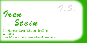 iren stein business card